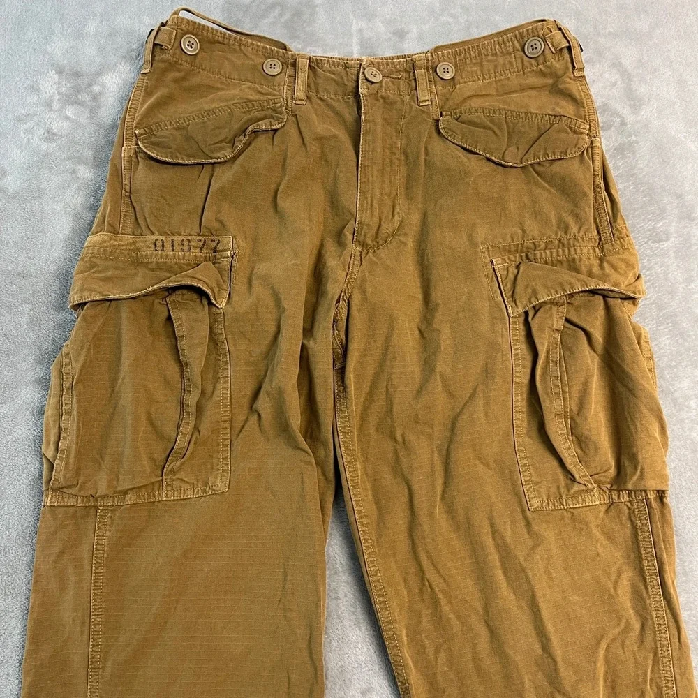 Vintage American Eagle Mens Cargo Pants Brown Ripstop 32x32 (34x31) Utility Gorp